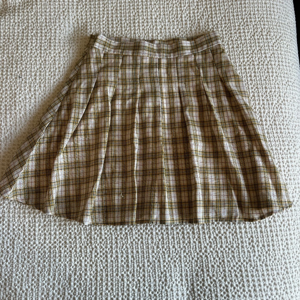 Daisy Street Plaid pleated skirt